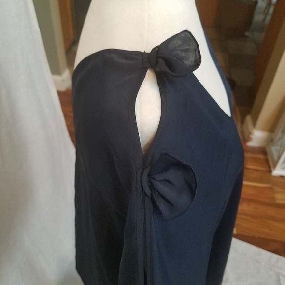 RACHEL ROY Navy Blue V-Neck Blouse - Picture 4 of 8